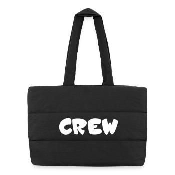 Crew Bubbles Typography - Puffer Shopping Bag - black - Front