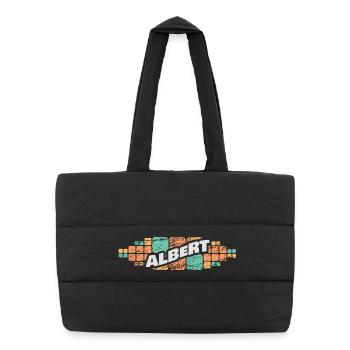 Albert als Vorname - Puffer-Einkaufstasche - Schwarz - Vorne