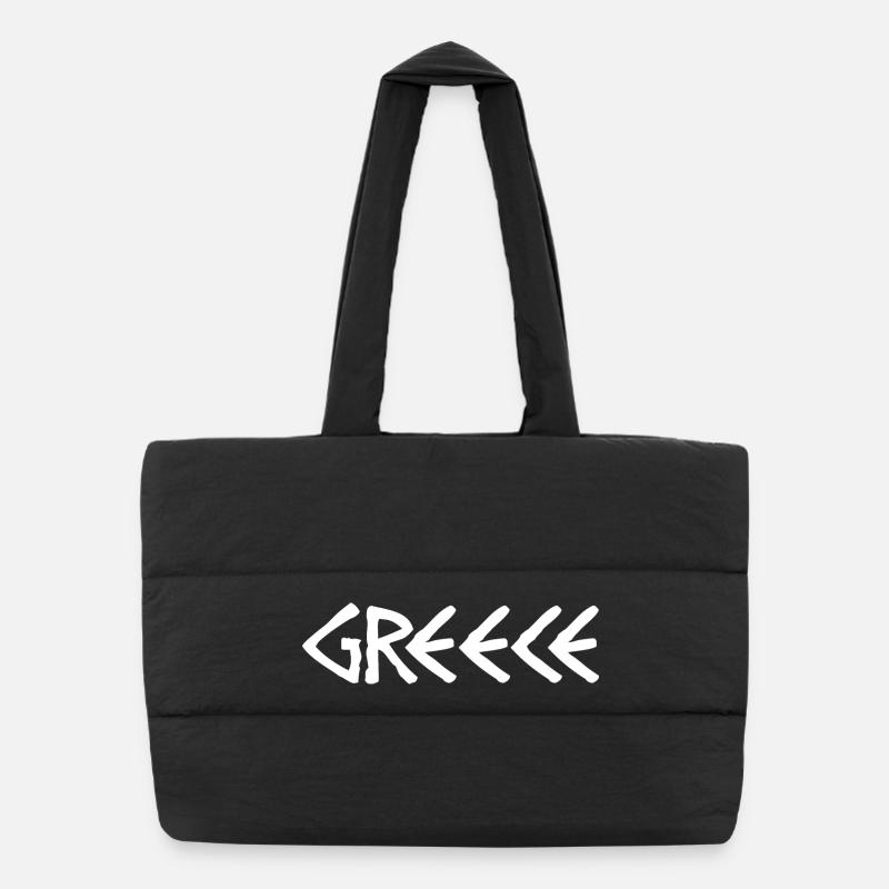 Griechische Glyphen mit Pfeil-Motiv Puffer-Einkaufstasche