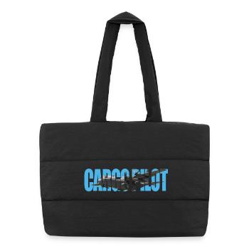 Pilote cargo C-130 - Sac shopping matelassé - noir - Devant