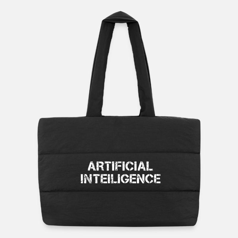 Vecteur Grunge textuel par intelligence artificielle Sac shopping matelassé