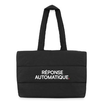 Auto-Antwort-Humor-Desktop - Puffer-Einkaufstasche - Schwarz - Vorne