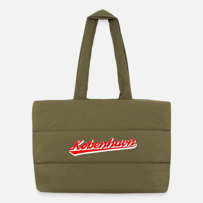 København Script Retro Logo Puffer Shopping Bag