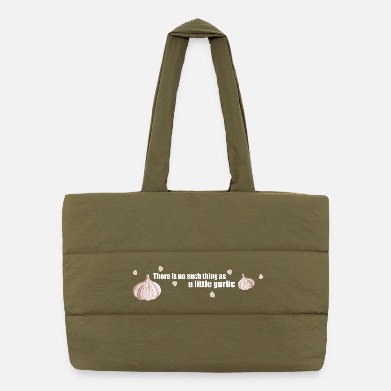 Il n’y a pas d’ail Sac shopping matelassé