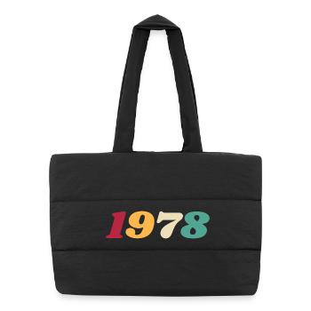 1978 Cadeau 1978 Anniversaire 1978 Rétro 1978  - Sac shopping matelassé - noir - Devant