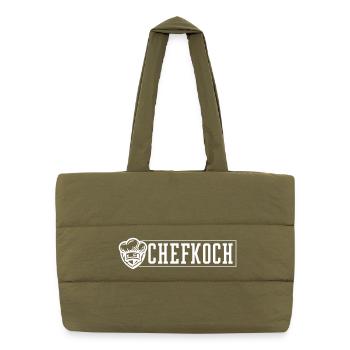 Chef Chef's Hat - Puffer Shopping Bag - safari green - Front