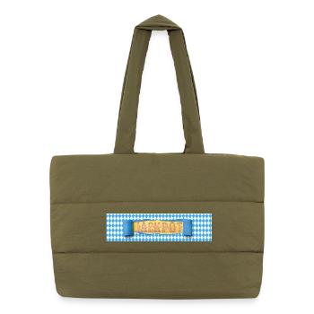 Jackpot Retro Banner Vintage Style - Puffer Shopping Bag - safari green - Front