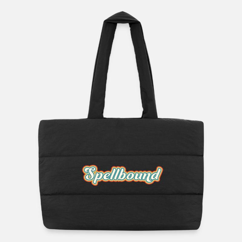Spellbound - verzaubert: farbenfrohes 70er Design Puffer-Einkaufstasche