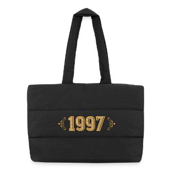 Legende seit 1997, Retro 1997 - Puffer-Einkaufstasche - Schwarz - Vorne