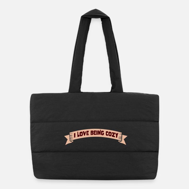 J’adore être au chaud Gemütlichkeit Zuhause Entspannt Sac shopping matelassé