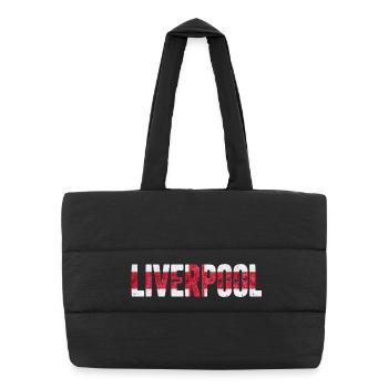 Liverpool, Angleterre - Sac shopping matelassé - noir - Devant