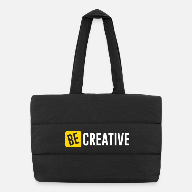 Be Creative Inspiration Design - Puffer Shopping Bag - black