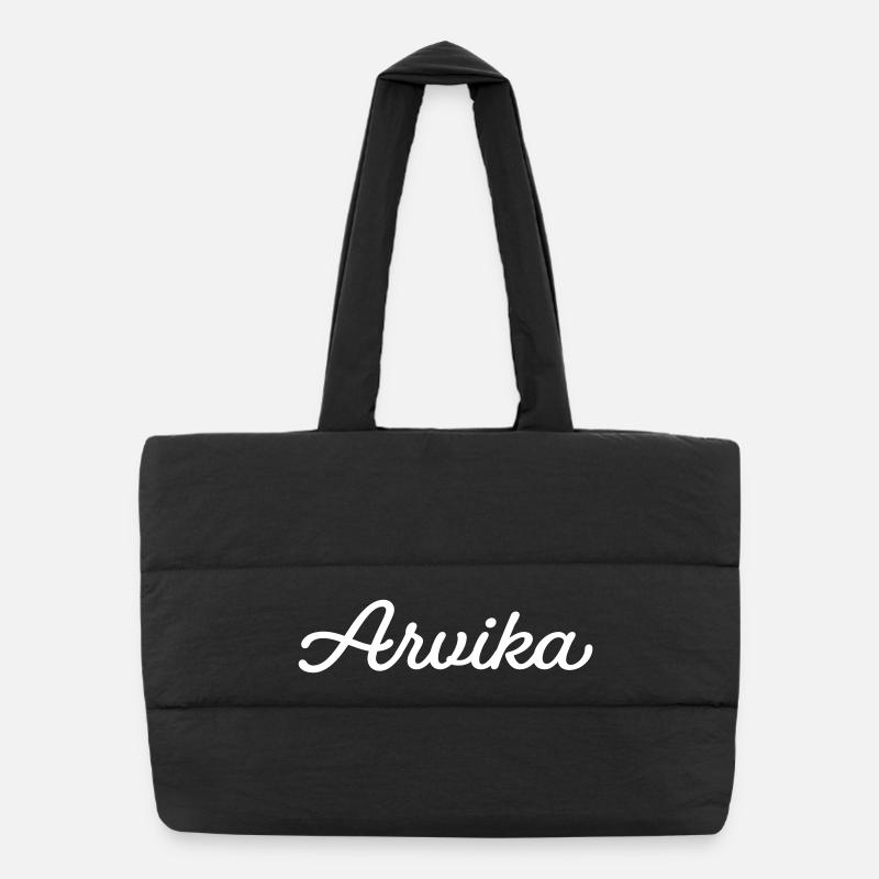 Arvika white - Puffer Shopping Bag - black