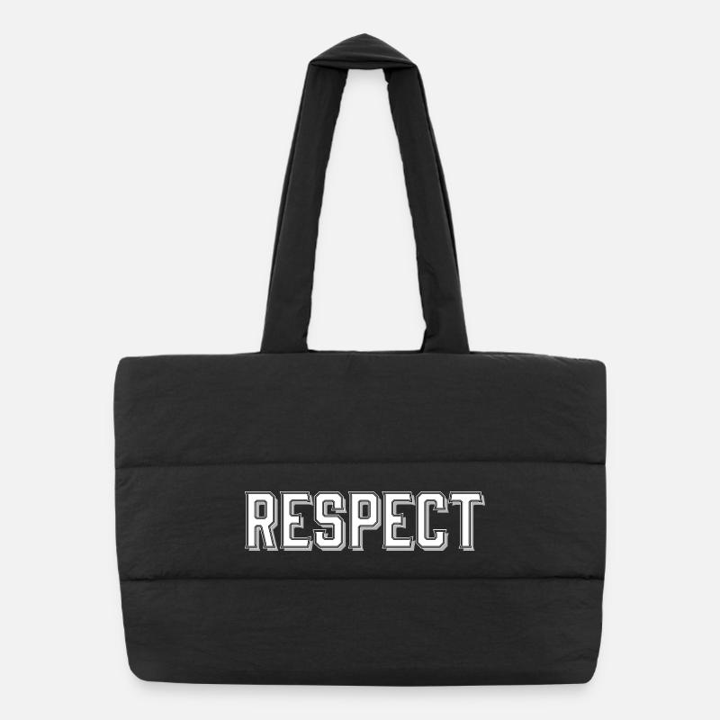 Lettrage Respekt avec effet 3D Sac shopping matelassé
