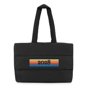 2028 - Puffer-Einkaufstasche - Schwarz - Vorne