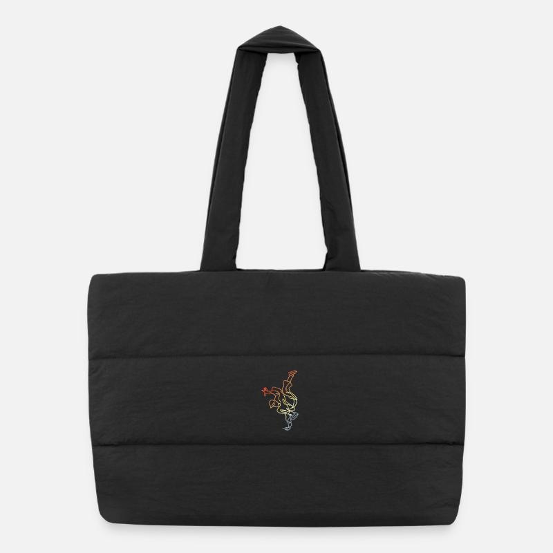 Dessin de garçon Breakdance Vintage Sac shopping matelassé