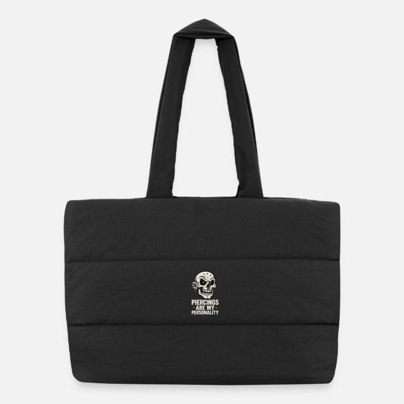 Piercing Addict Body Mod Enthusiast - Puffer Shopping Bag - black