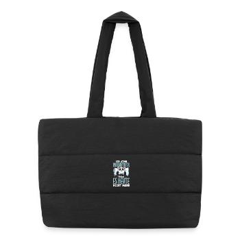 Je respire – il n’y a pas plus de productivité aujourd’hui - Sac shopping matelassé - noir - Devant