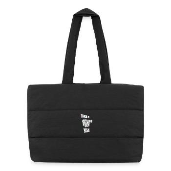 Take a Risk - Puffer Shopping Bag - black - Front