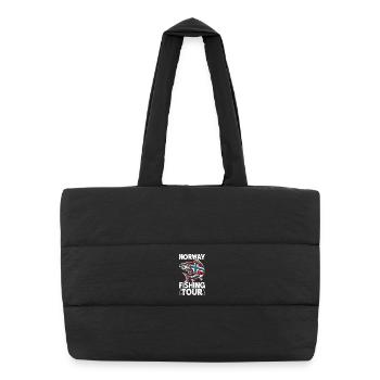 Norway Fishermen Fish Fishing Anglers Norway - Puffer Shopping Bag - black - Front