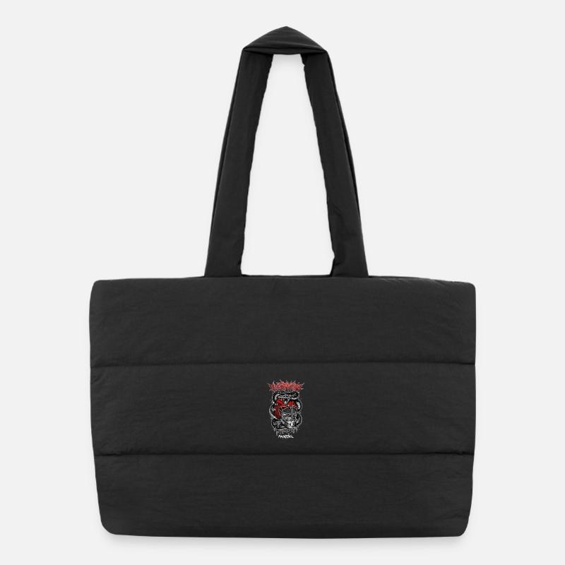 Snake and Hockey Mask Puffer Shopping Bag