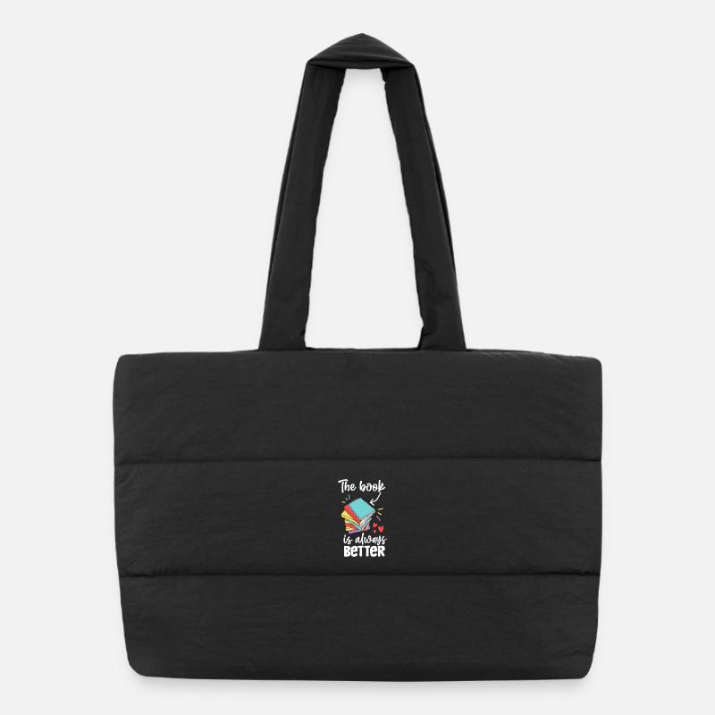 Le livre est toujours meilleur Sac shopping matelassé