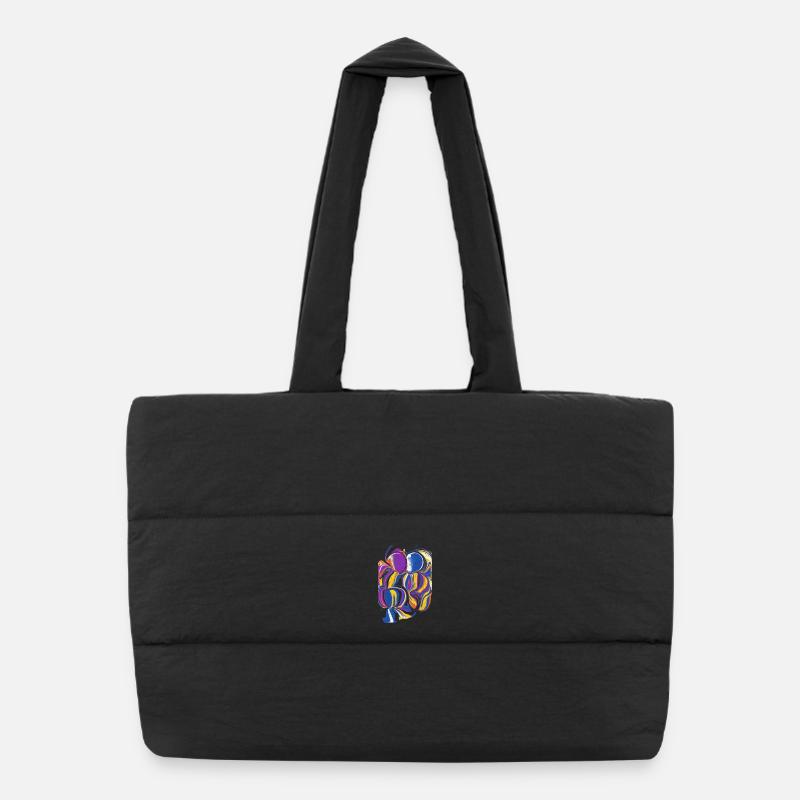 Crabe de couleur abstrait Sac shopping matelassé