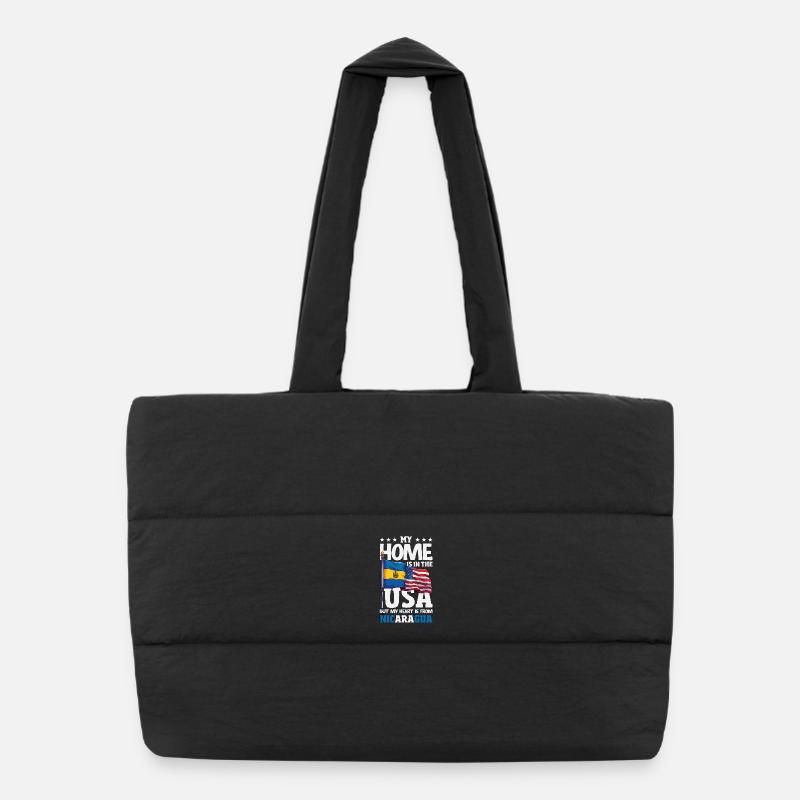 Nicaragua Flag Pride & Home Puffer Shopping Bag
