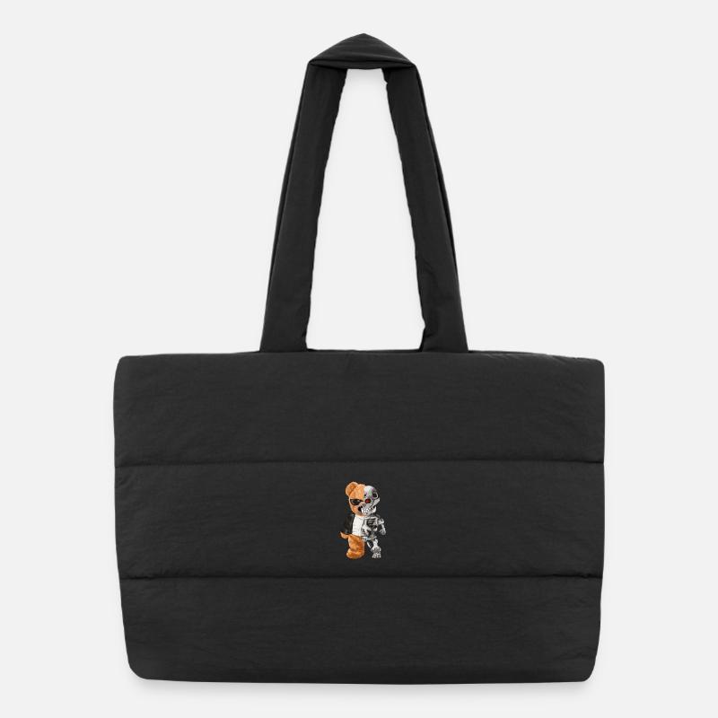 Bear Robo Hybrid Half Bear Half Robot Cyborg Teddy Puffer Shopping Bag