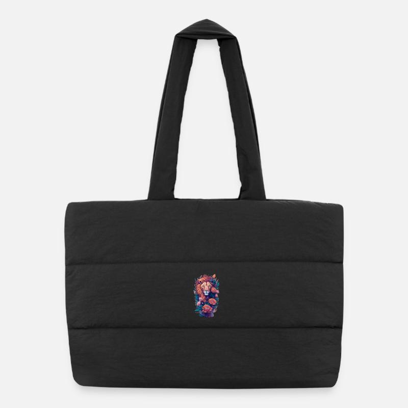Lion Puffer Shopping Bag