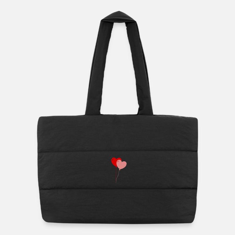 Heart Balloons Puffer Shopping Bag
