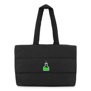 Poisonous Potion Green - Puffer Shopping Bag - black - Front