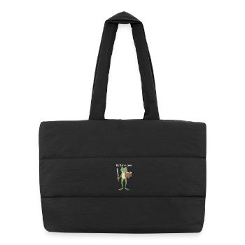 Quête de la Grenouille de l’Aube : Épée et Tome - Sac shopping matelassé - noir - Devant