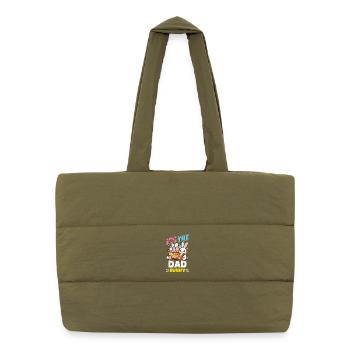 Frohe Ostern Süßer Osterhase Eiersuche Ostereier - Puffer-Einkaufstasche - safari Green - Vorne