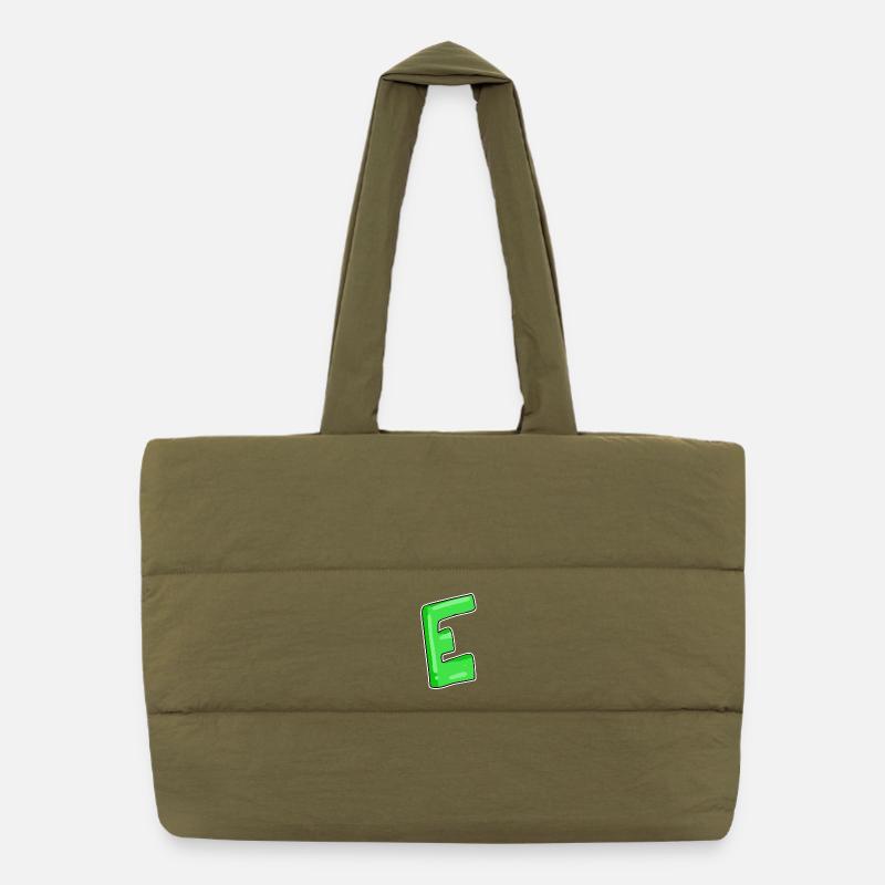 Lettre E Point de départ Sac shopping matelassé