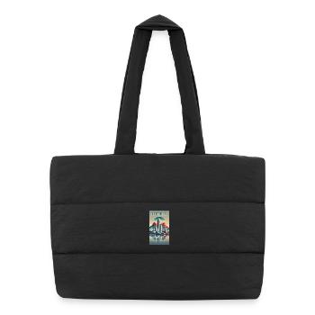 Monterrey Mexico Modern Design - Puffer Shopping Bag - black - Front