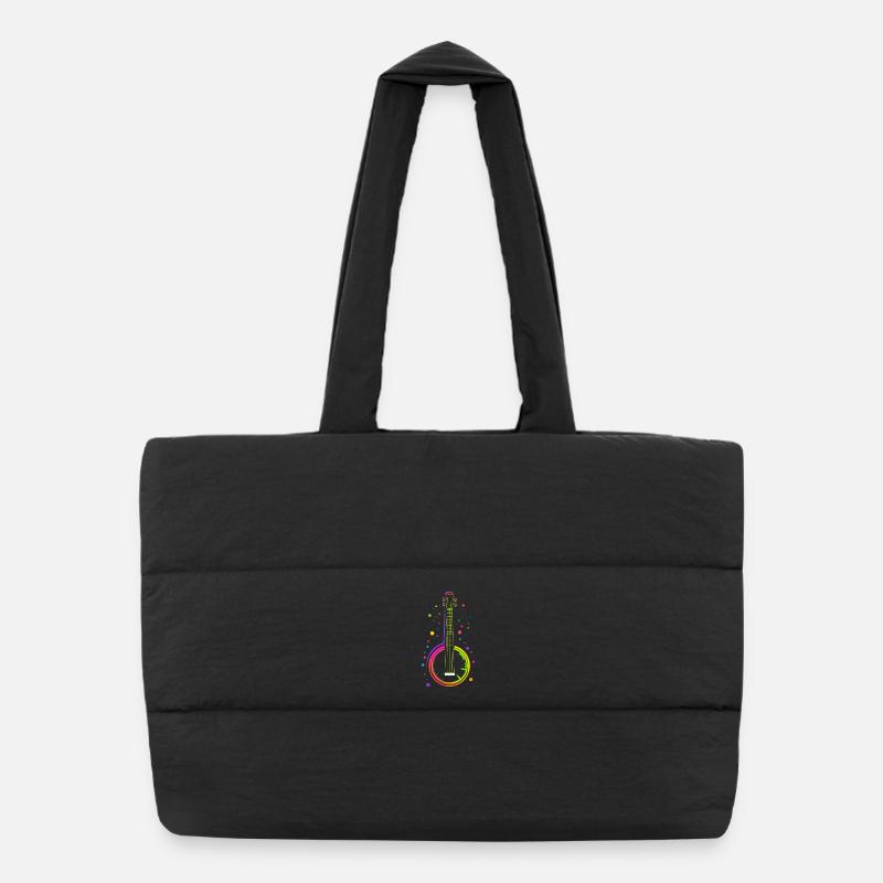 Banjo Cartoon Style Puffer Shopping Bag