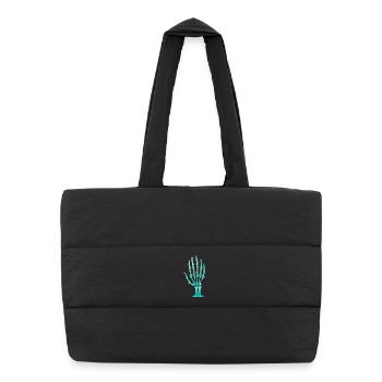 Halloween Skeleton Hand - Puffer Shopping Bag - black - Front