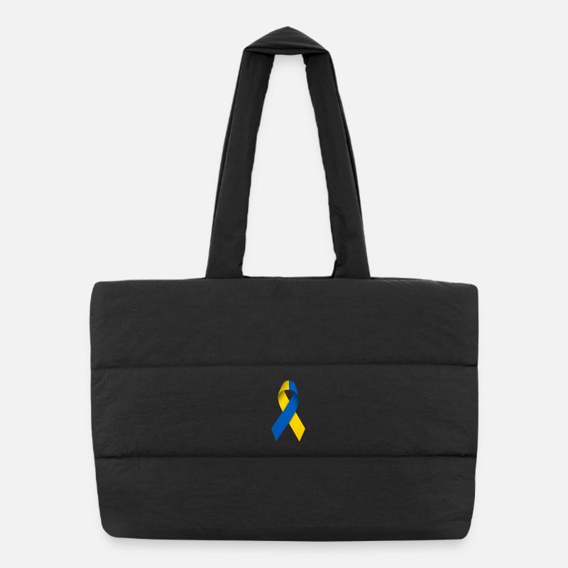 Ukrainian Peace Loop Puffer Shopping Bag