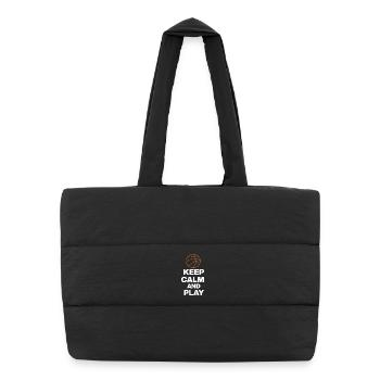 RESTEZ CALMES ET JOUEZ AU BASKET, FANS DE BB GIFT - Sac shopping matelassé - noir - Devant