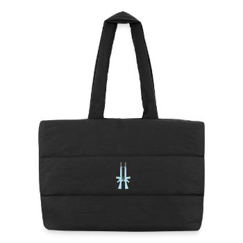 Double Rifle Silhouette - Puffer Shopping Bag - black - Front