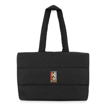 Funny Football Saying - Puffer Shopping Bag - black - Front