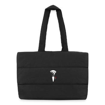 An offer you can't refuse - Puffer Shopping Bag - black - Front
