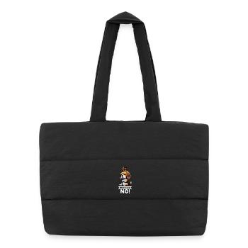 Avant de demander Beagle Beagle Propriétaire de Beagle Beagle Holder - Sac shopping matelassé - noir - Devant