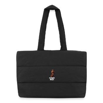 Avant de demander teckel à poils longs teckel tekkel - Sac shopping matelassé - noir - Devant