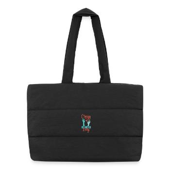 Appréciation du Bénévolat Volontaire Folle Bénévole - Sac shopping matelassé - noir - Devant