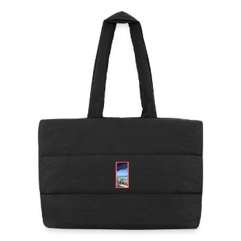 L’hiver au bord de la mer - Sac shopping matelassé - noir - Devant