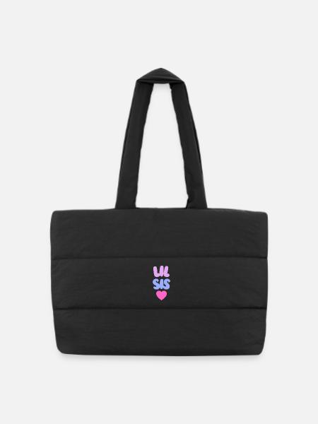 Petite Sœur Love - Sac shopping matelassé - noir