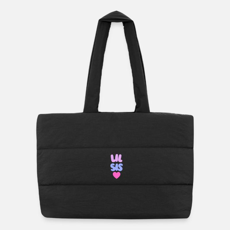 Lil Sis Love - Puffer Shopping Bag - black