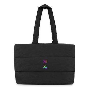 Cadeaux de gamer pour hommes et femmes jeux vidéo - Sac shopping matelassé - noir - Devant